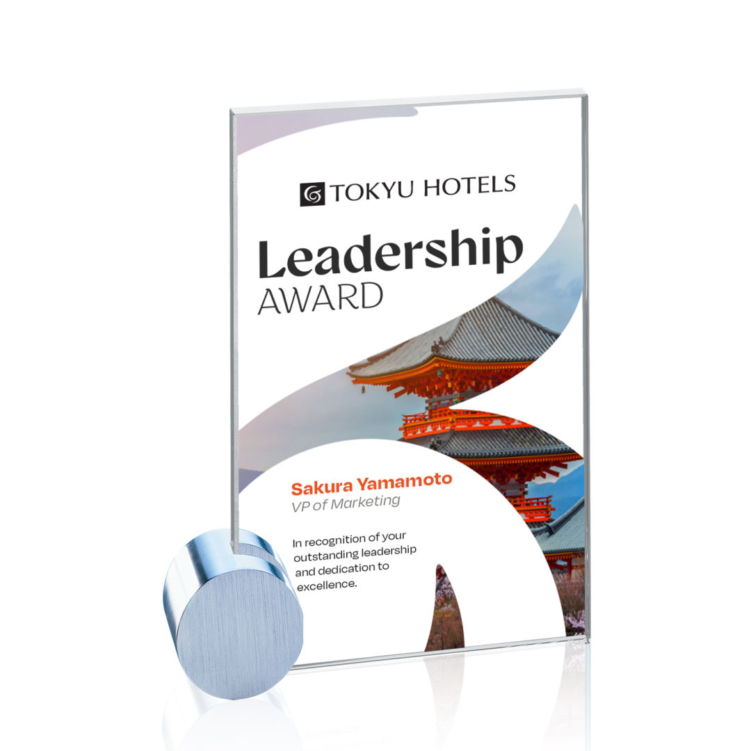 Bermuda VividPrint™ Award - Starfire/Chrome Circle 22