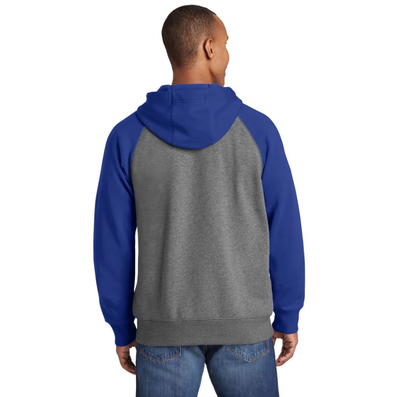 Sport-Tek Raglan Colorblock Full-Zip Hooded Fleece Jacket. 2