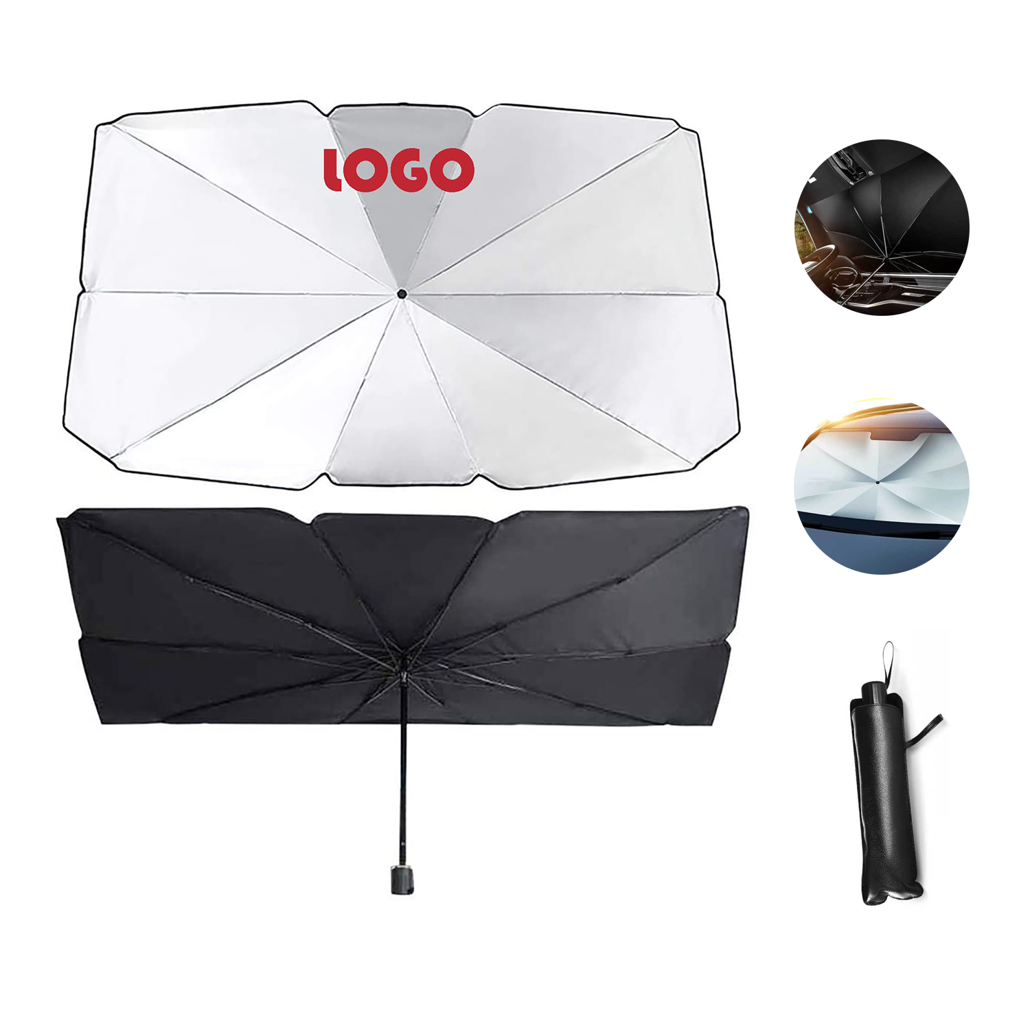 Car Front Window Foldable Umbrella Reflective Sunshade 1