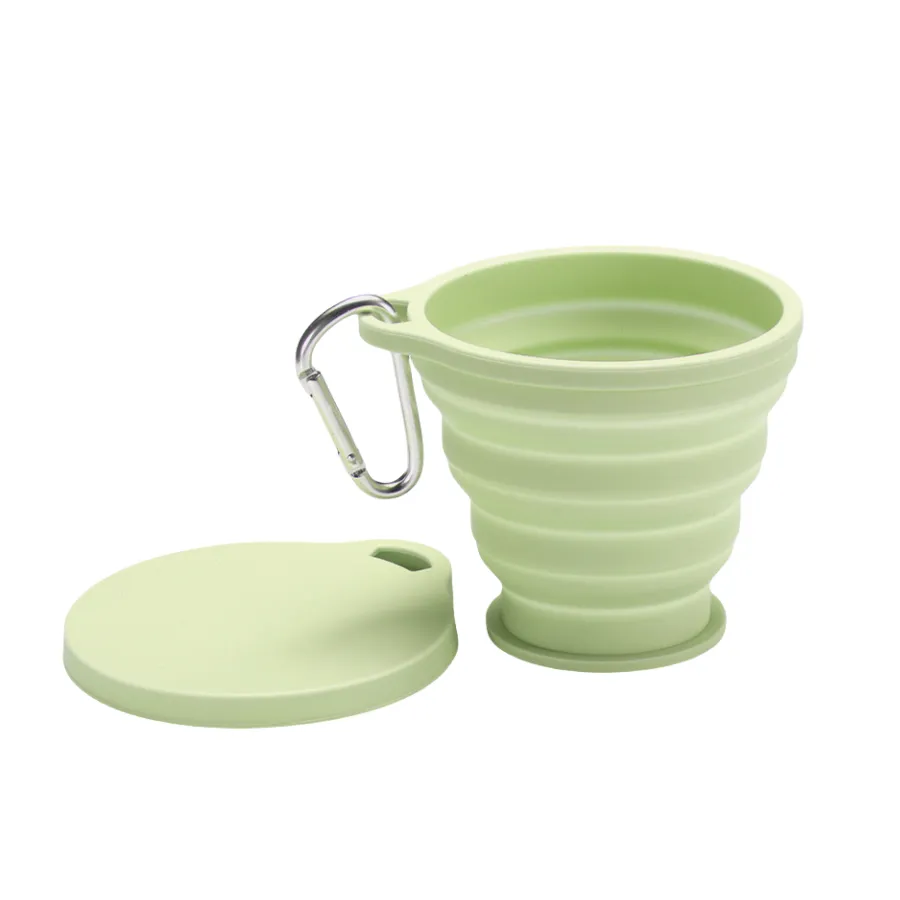 6.09oz Foldable Silicone Water Cup with Climbing Buckle 7