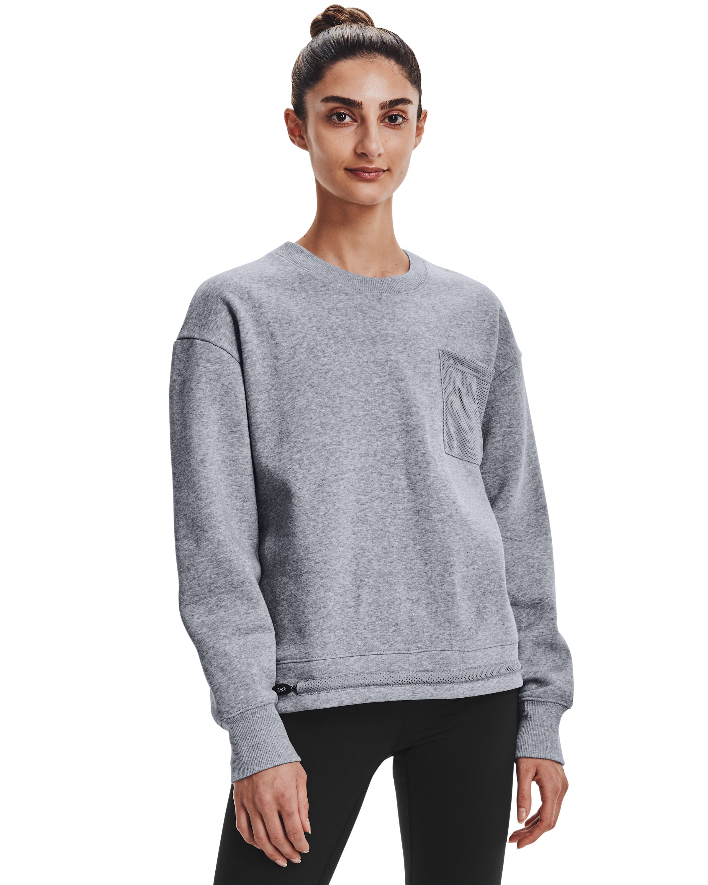 Women's UA Rival Fleece Mesh Crew 4