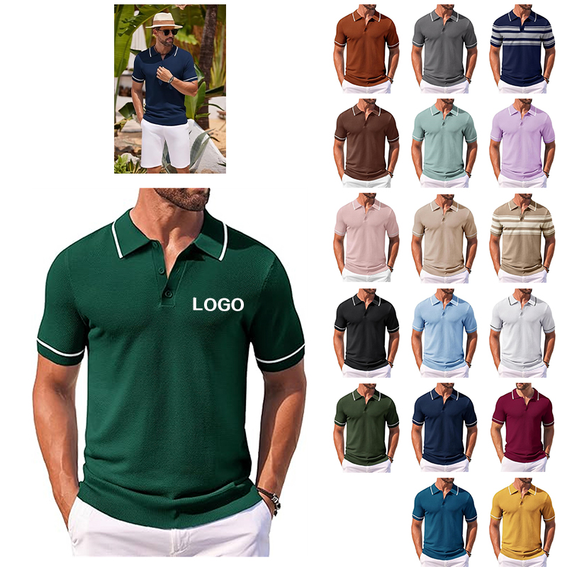 Men's Knit Golf Polo Shirt 13