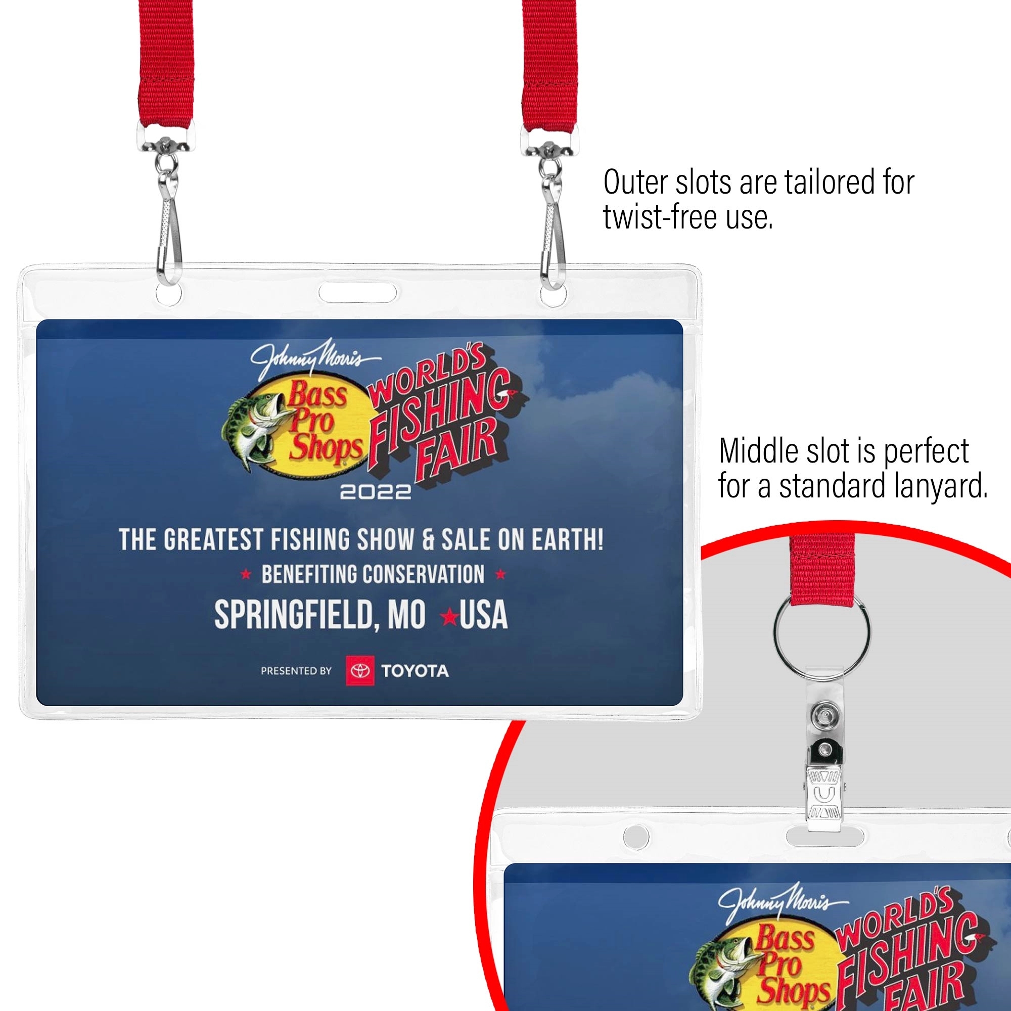 Xtra Large Clear PVC Badge Holder 7.5Wx5H 4