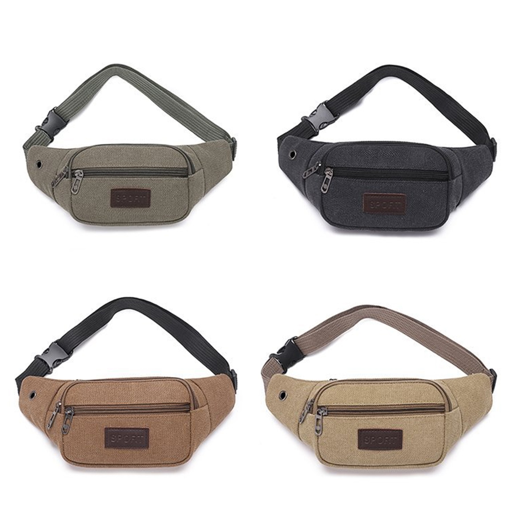 Crossbody Canvas Waist Bag 2