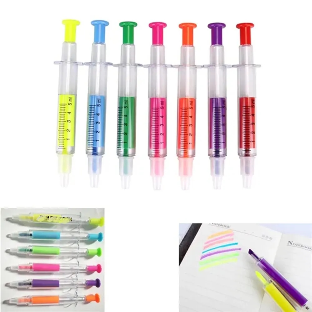 Syringe Ball Pens With Highlighter 4