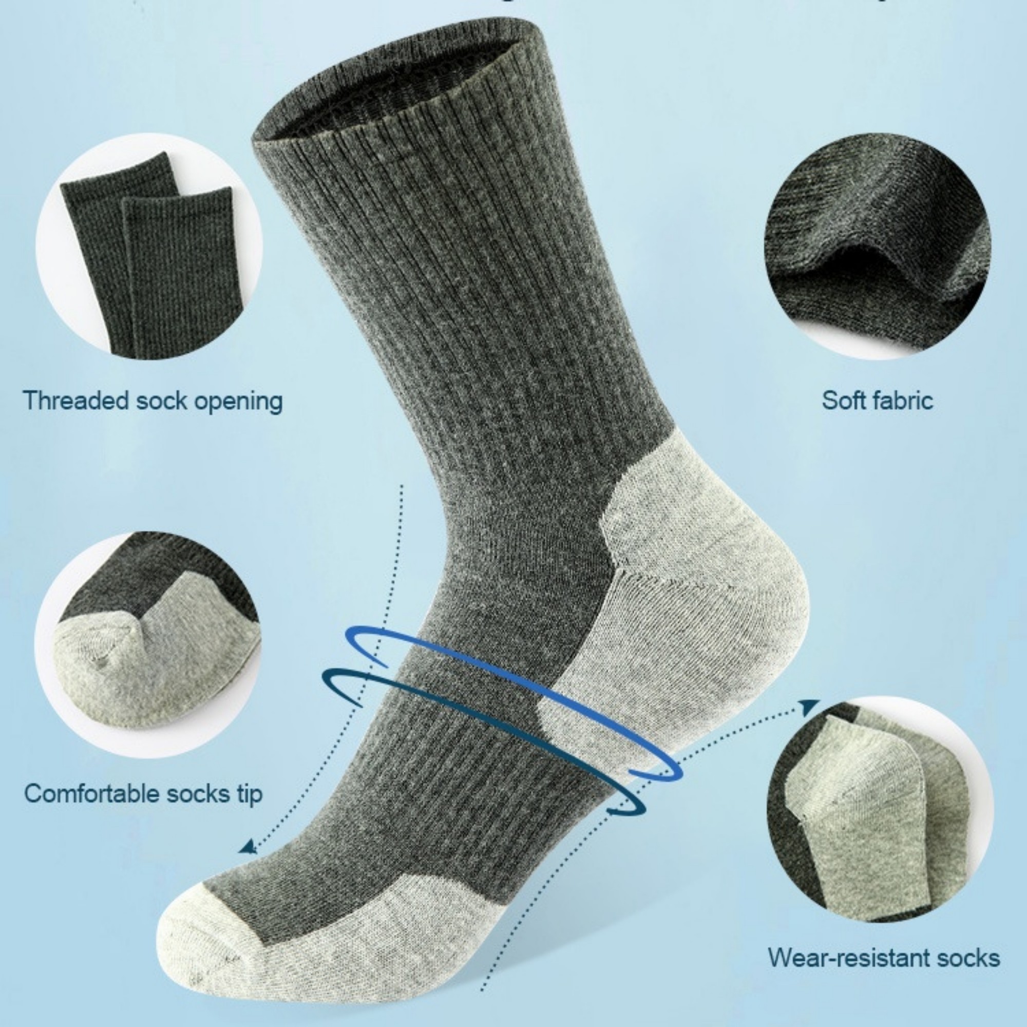 Men's Mid-Calf Athletic Socks 9