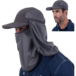 Neck Fishing Sun Protection Detachable Face Flap Hat 3