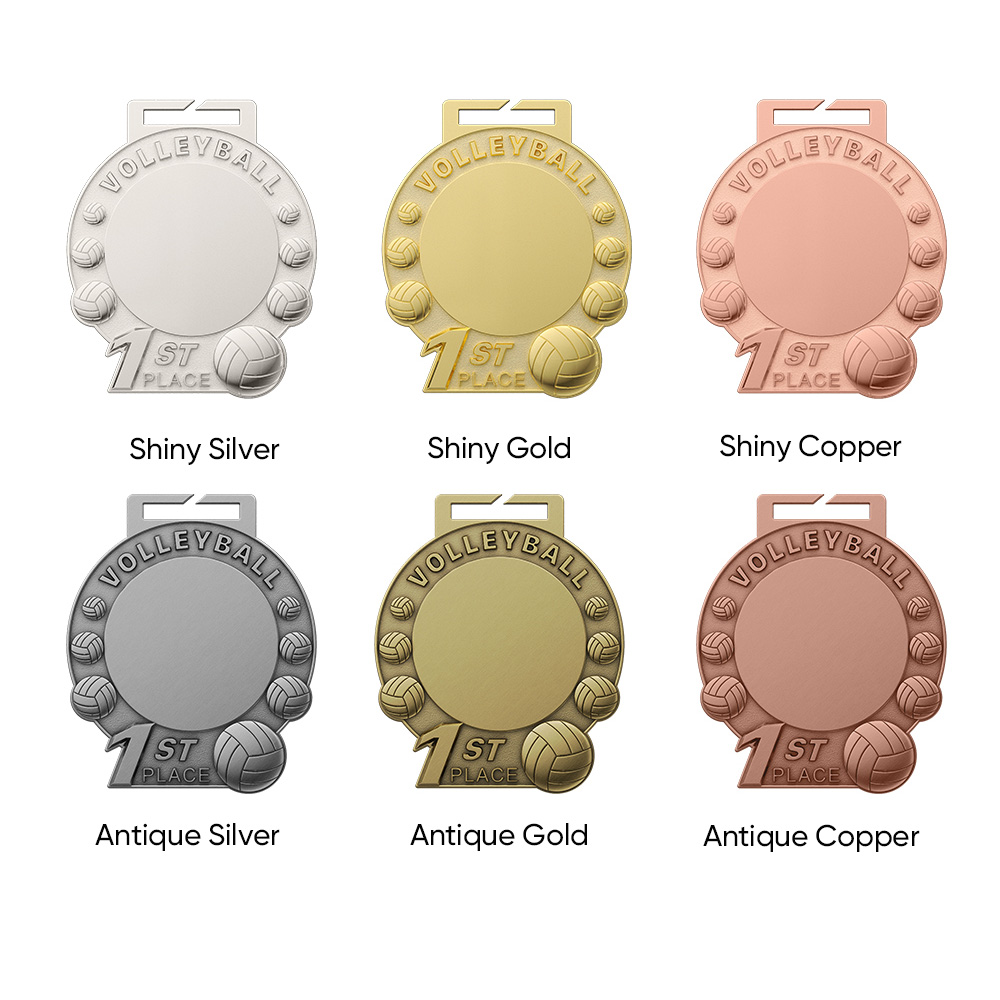 3.5" UV Printed Volleyball Medals 3