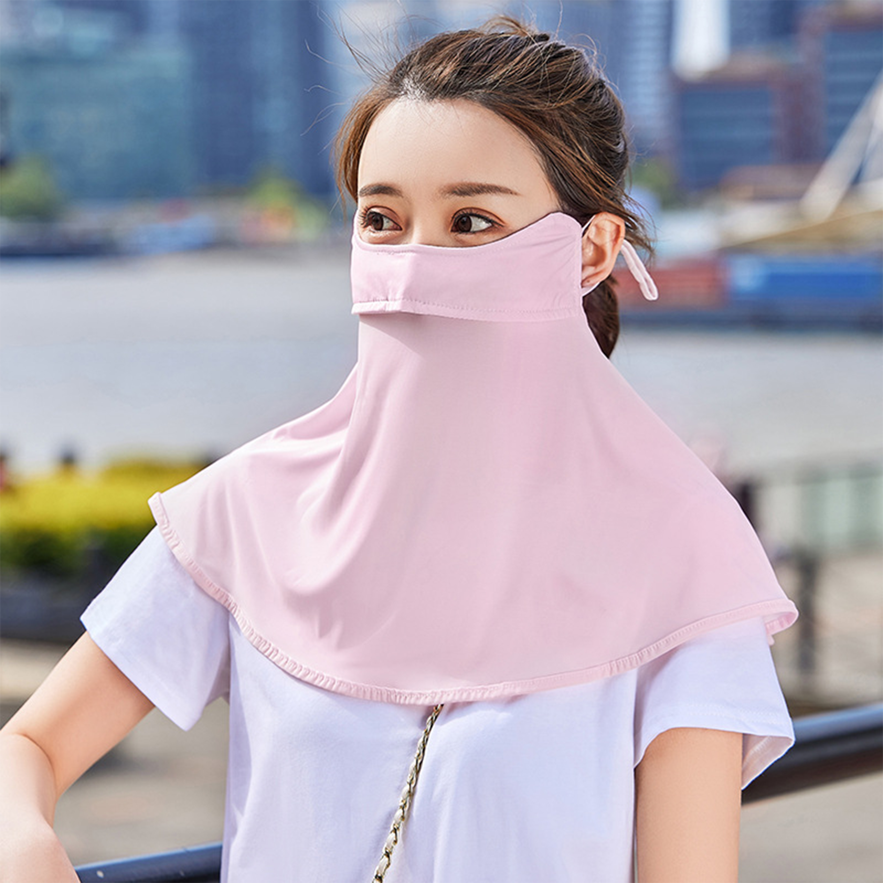 Ice Silk UV Protection Face Cover Scarf for Women 6