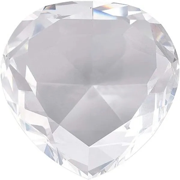 Personalized Crystal Heart Paperweights 3