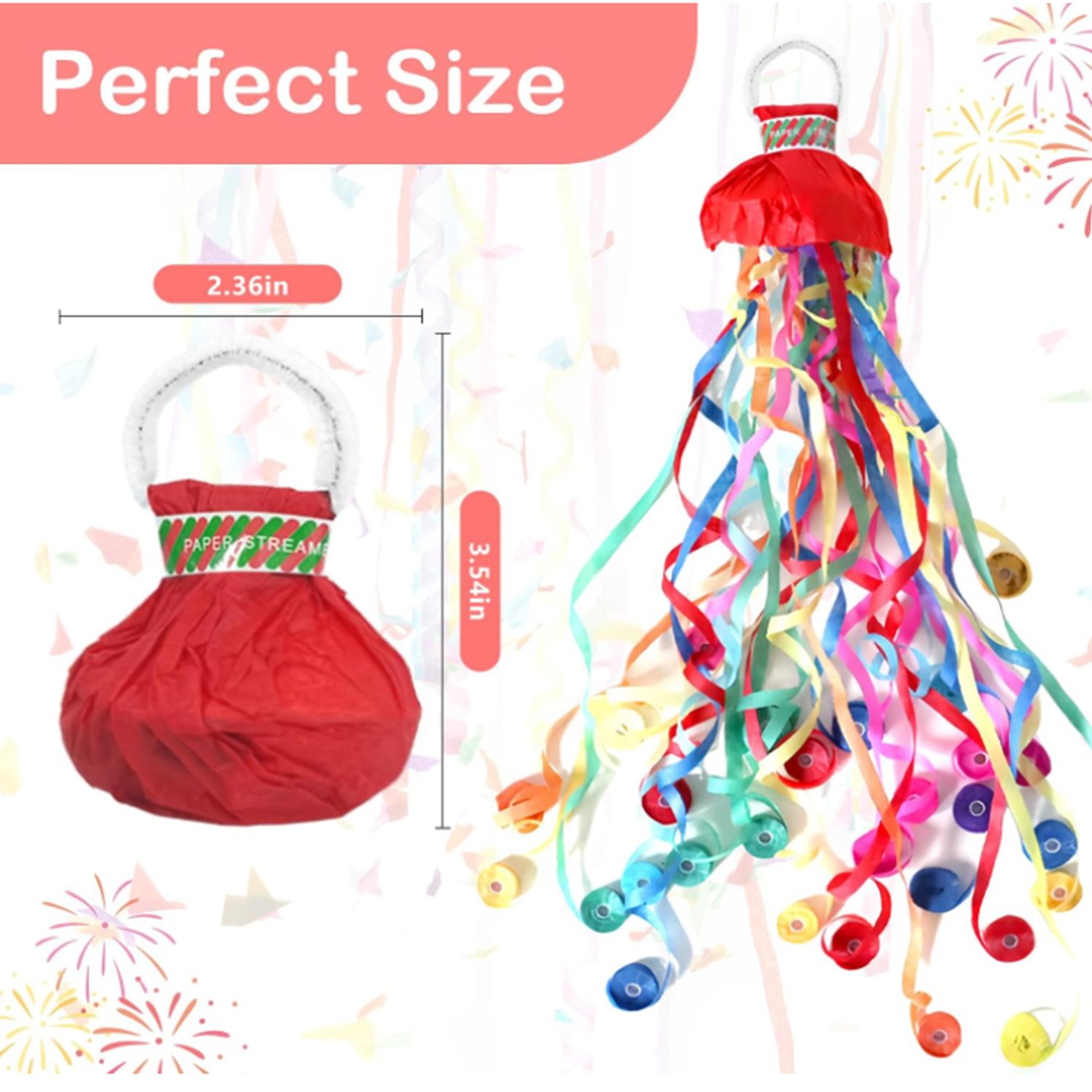 Colorful Hand Throw Streamers Poppers Paper Crackers 3
