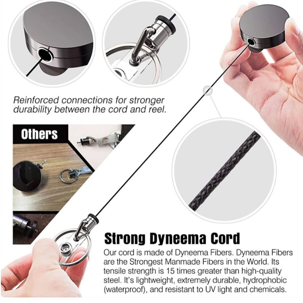 Heavy Duty Metal Retractable Badge Holder Pu 1