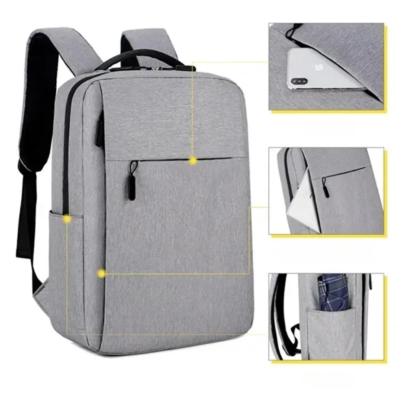 Slim Laptop Backpack with USB Charging Port 5