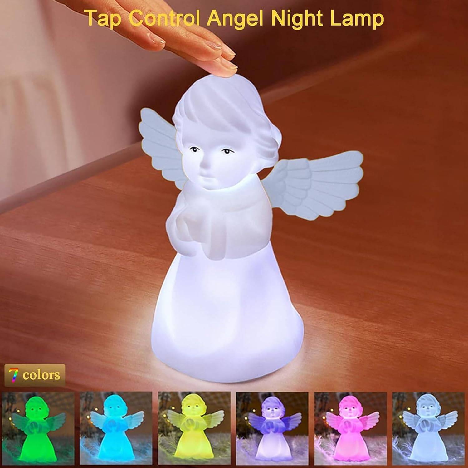 Silicone Angel Rainbow Touch Lamp 4