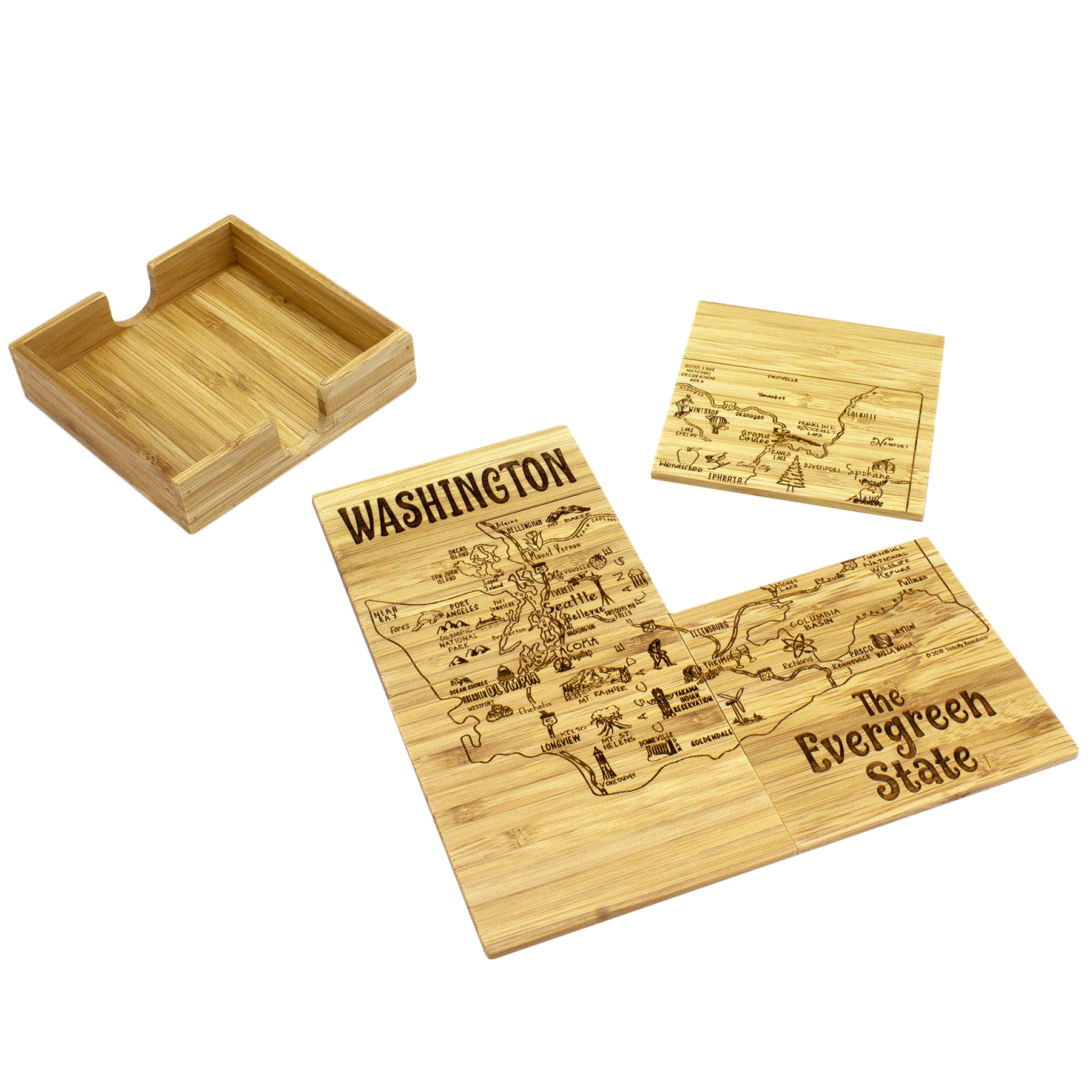 Washington Puzzle Coaster Set 7