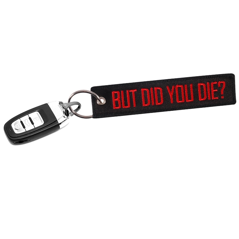 Custom Embroidery Text Keyring 3