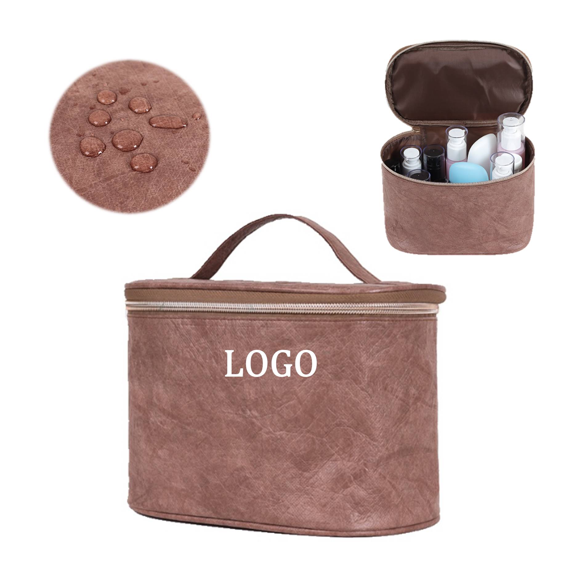 Large Capacity Tyvek Barrel Cosmetic Bag 4