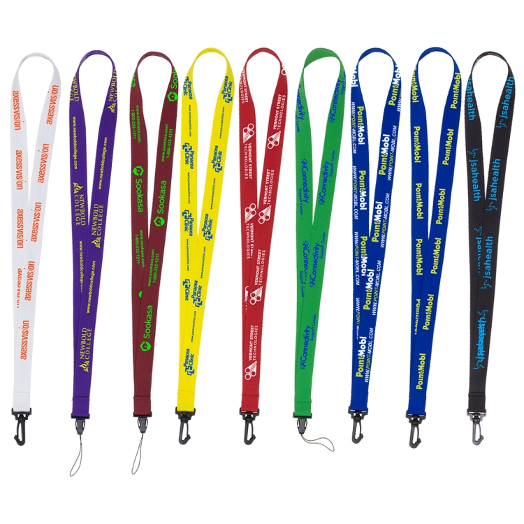 "BAKER" 3/4" Import Air Ship Super Soft Polyester Silkscreen Lanyard 1