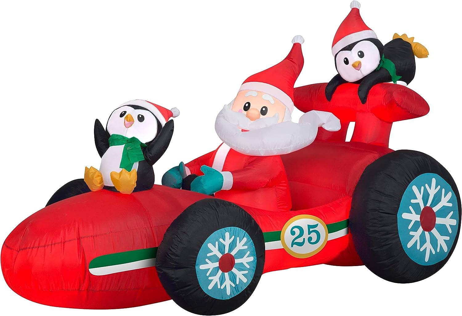 Christmas Inflatable Santa's Racecar with Penguins 4