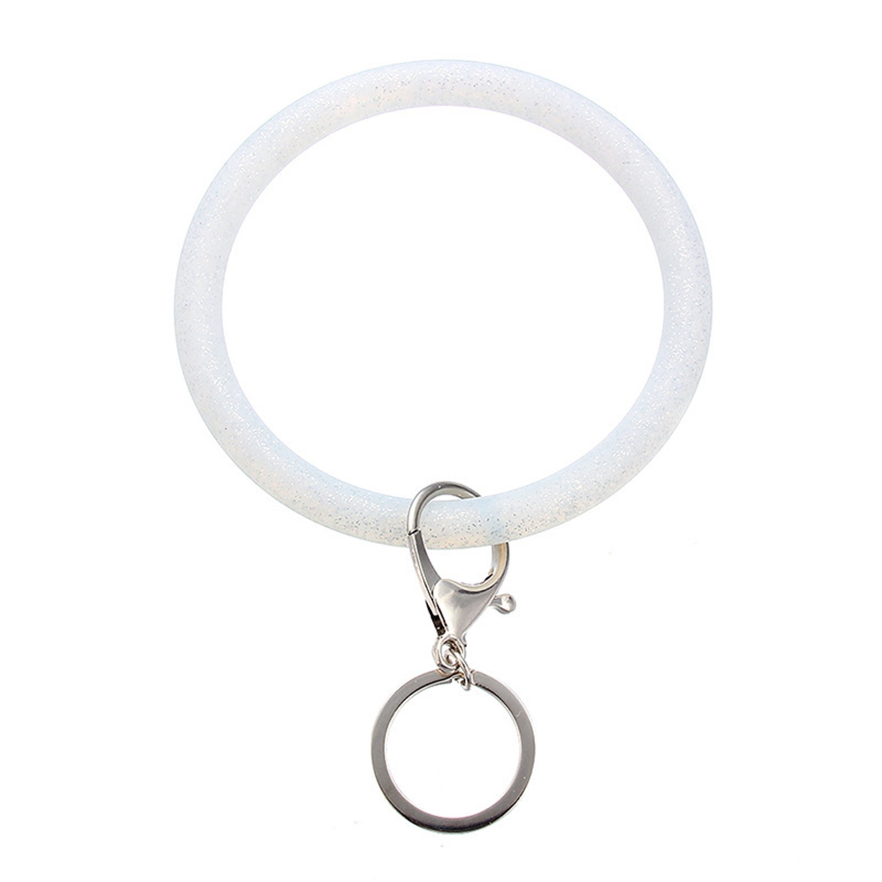 Wristlet Keychain Circle Silicone Bangle Keyring 4