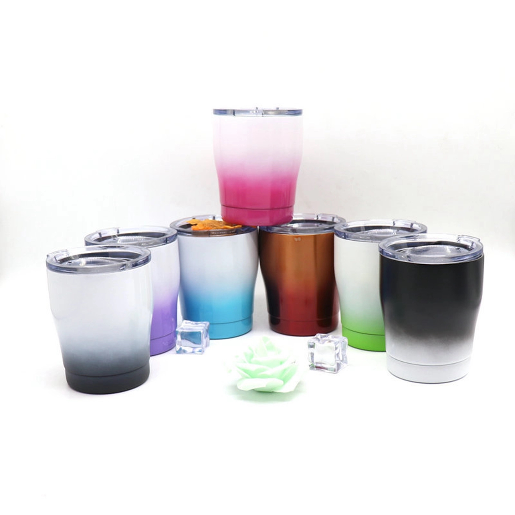10 oz Stainless Steel Gradient Ramp Wine Cup 12