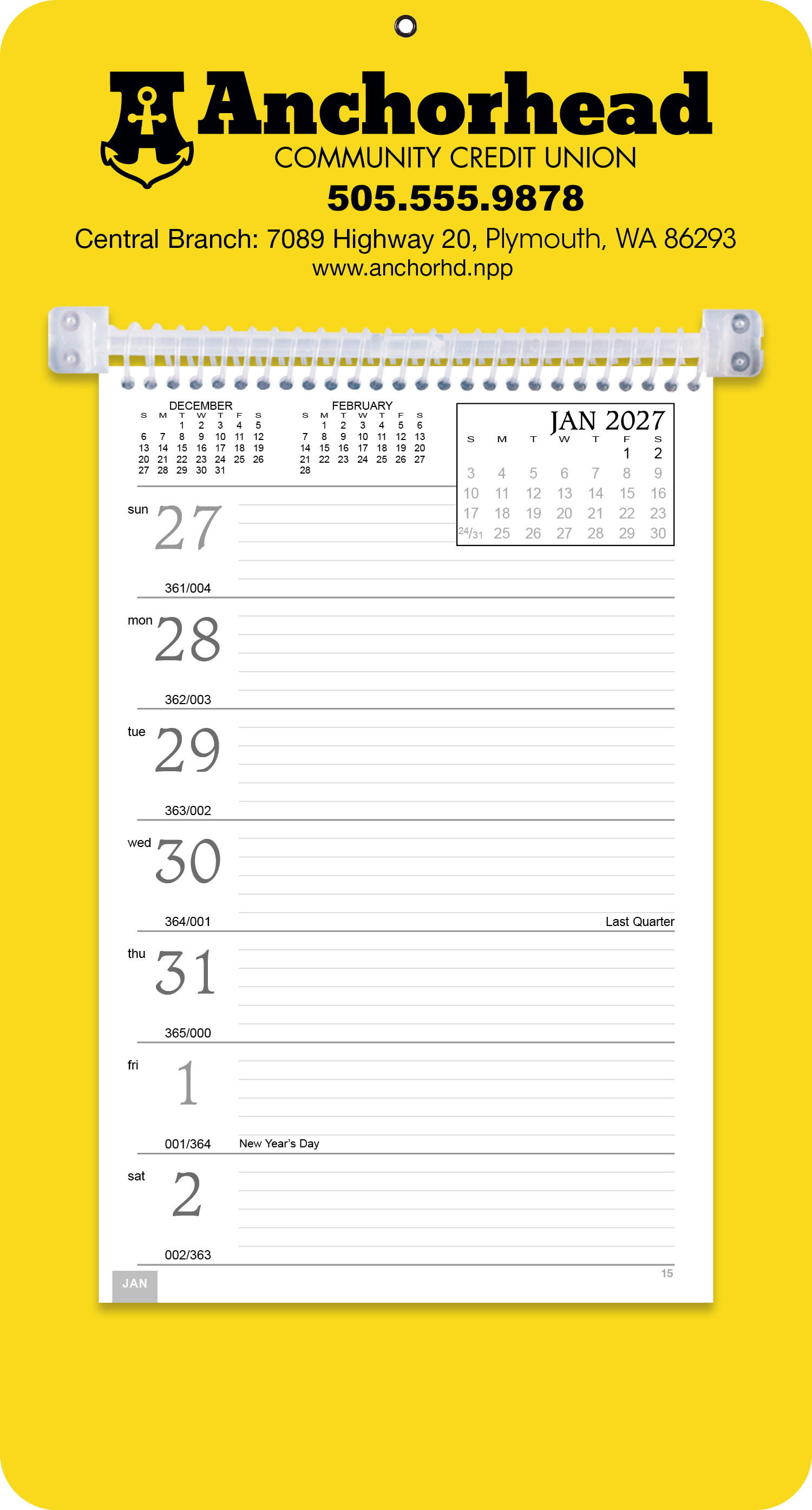 Triumph® Calendars Weekly Memo Calendar 81