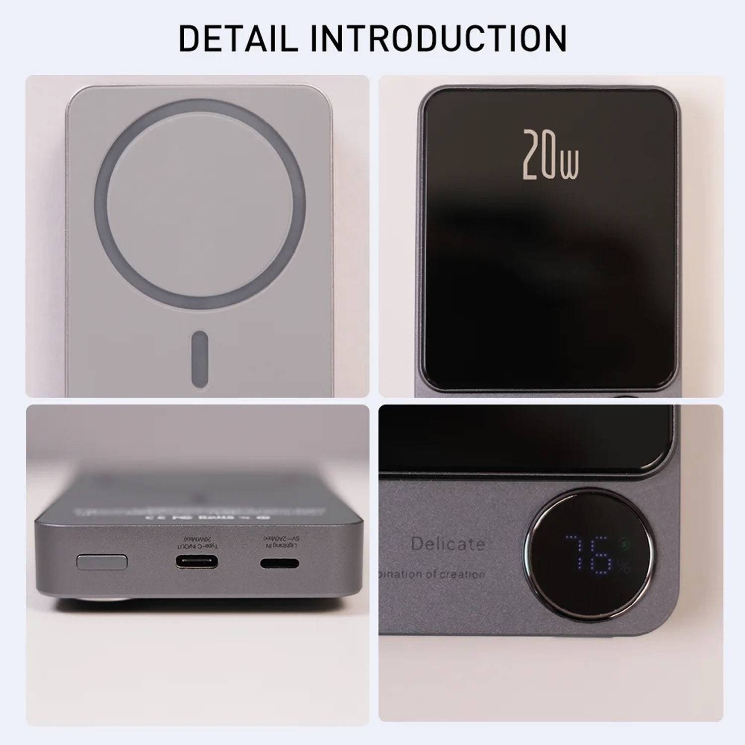 10000mAh Fast Magnetic Wireless Power Bank 8
