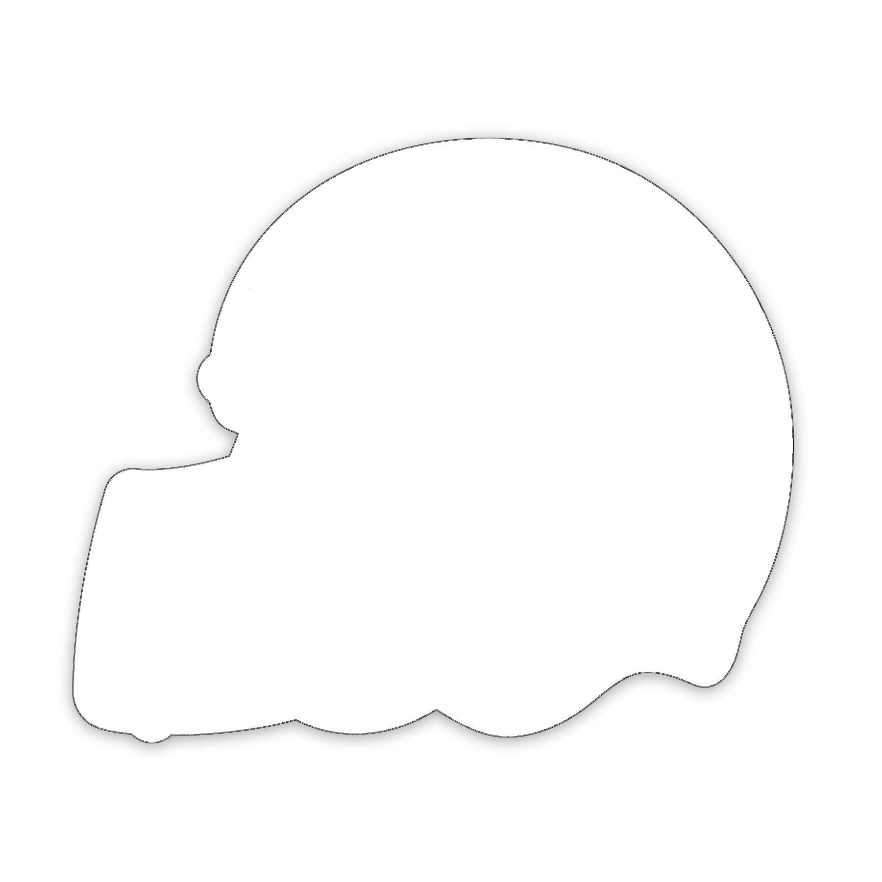 Football Helmet Shaped NoteKeeper™ Magnet 20 Mil 3