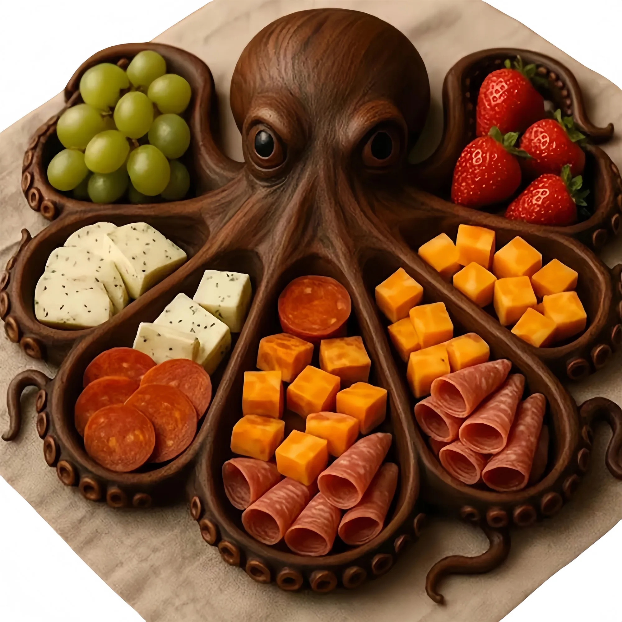 Creative Octopus Shaped Platter With 7 Compartments 2