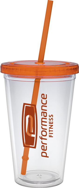 16 oz. Classic Carnival Cup - Color Lid and Straw 5
