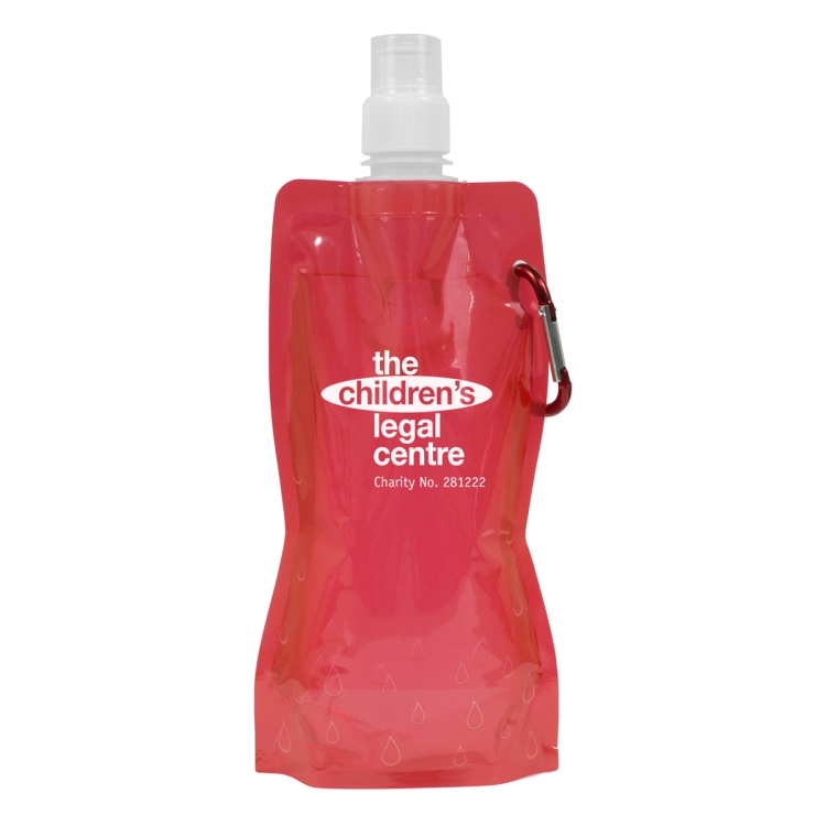 "Roll Up" 18 oz Foldable and Reusable Water Bottle with Matching Carabiner 56