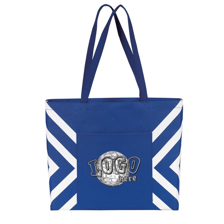 Geometric Print Accent Tote 1