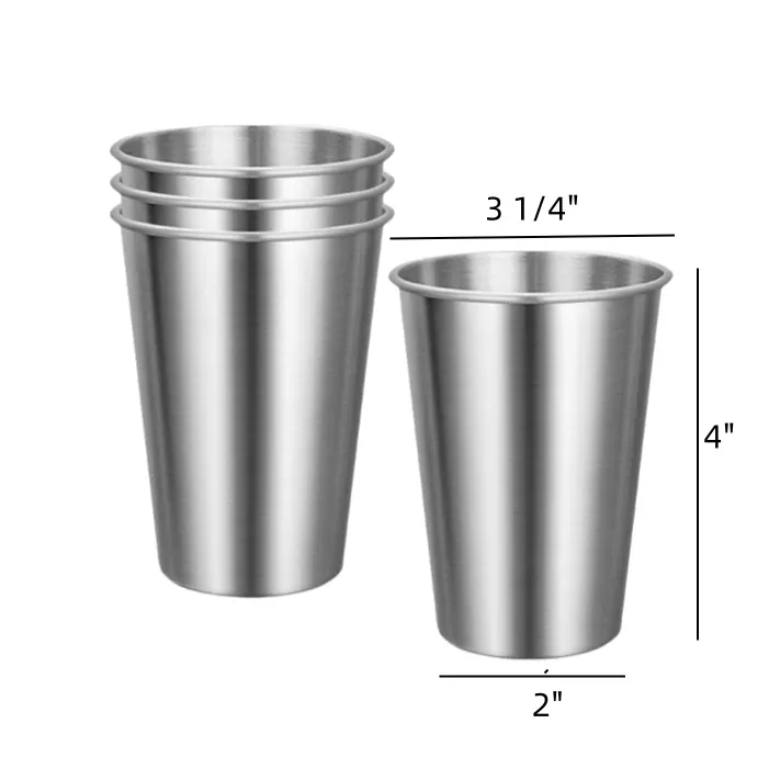 304 Stainless Steel Drinking Cup 12 oz 2