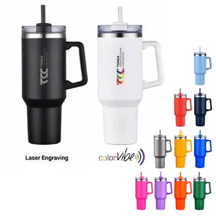 40 oz SipTek Vacuum Mug with Straw 1C