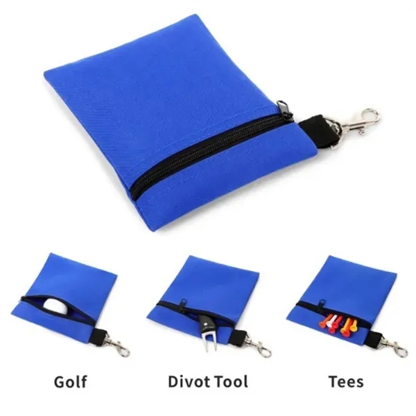 Tee Bag Holder with Metal Lobster Claw Clip - Golf Accessory 5