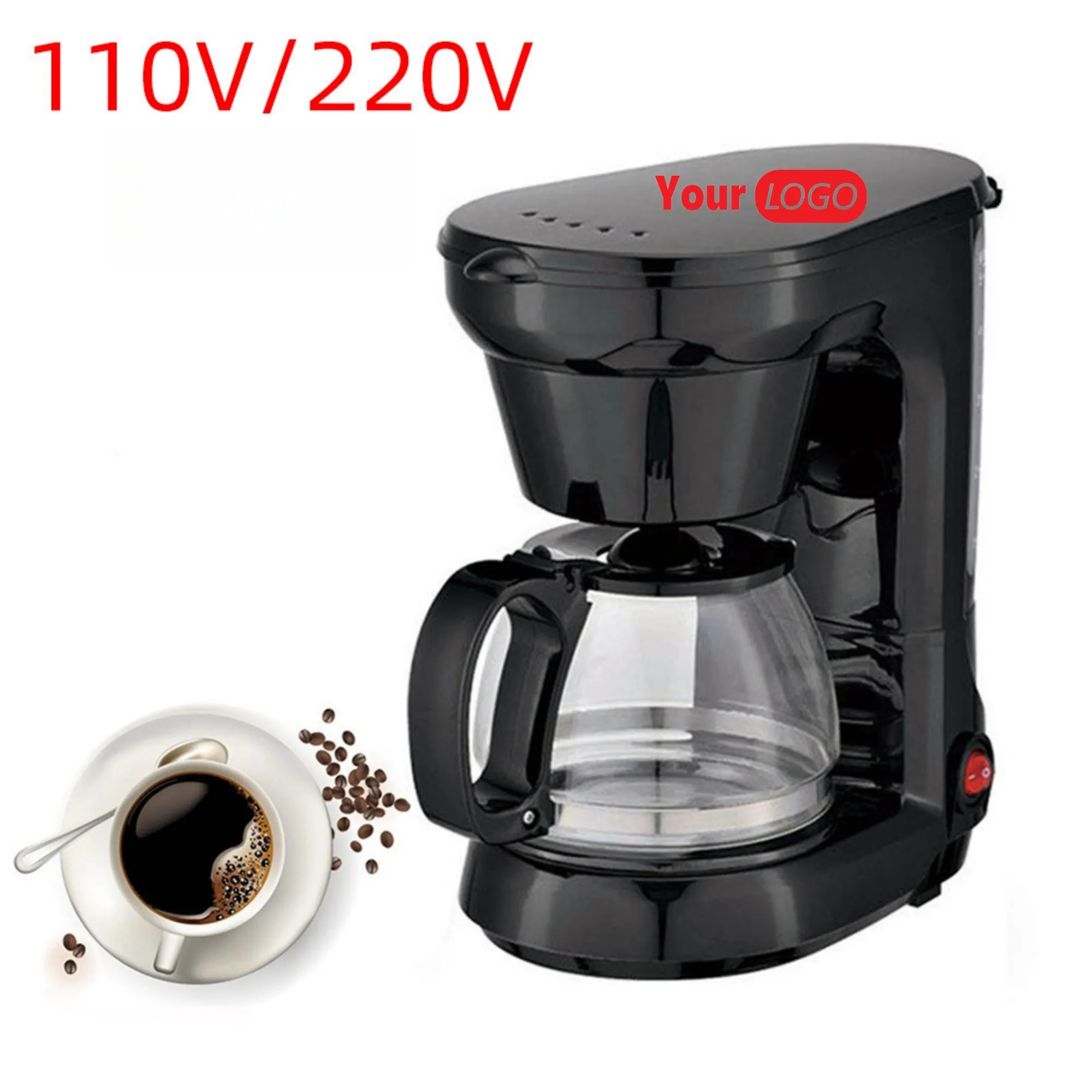 COFFEMAKER Glass Jar 25.3oz Modern Design Coffee Machine 3
