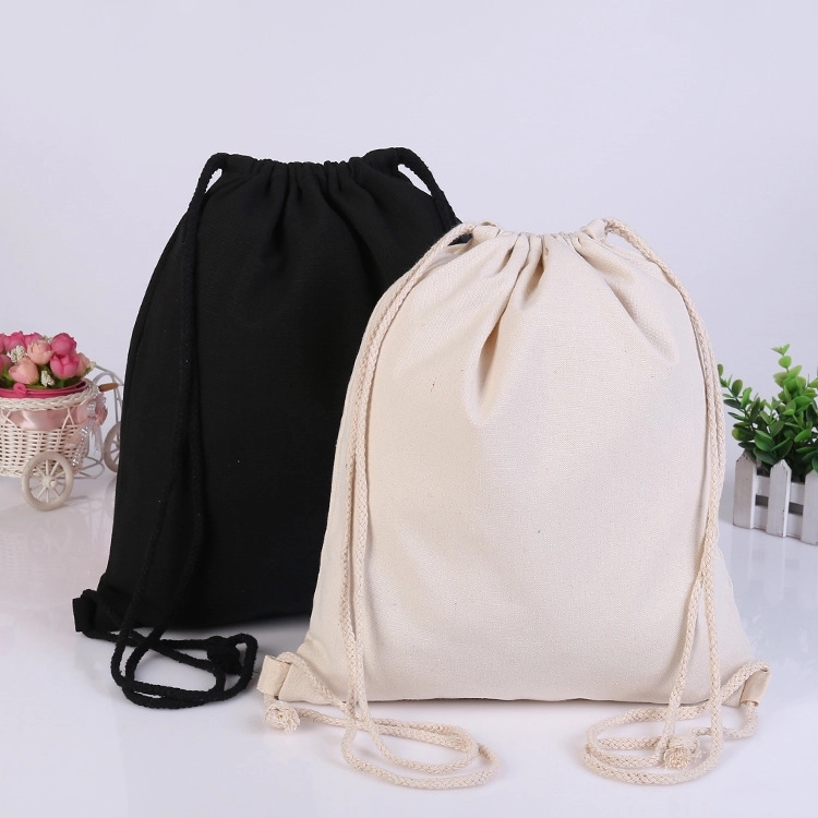 Cotton Canvas Drawstring Backpack 2