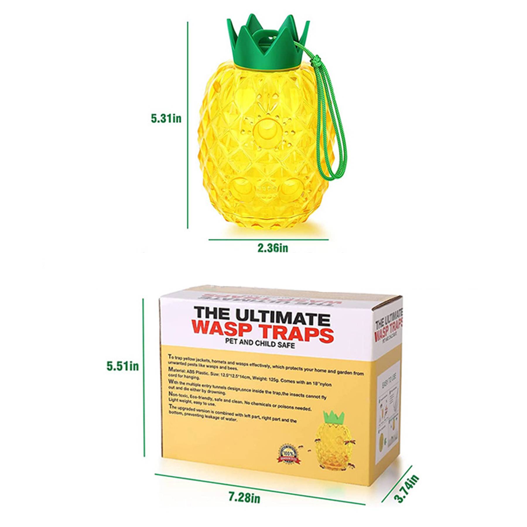 2 PCS Pineapple Shaped Bee Trap 2