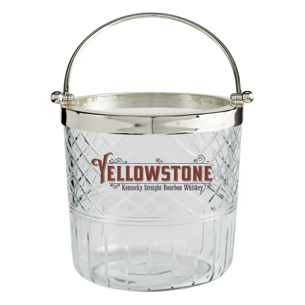 2.9L Glass Ice Bucket with Tongs 7