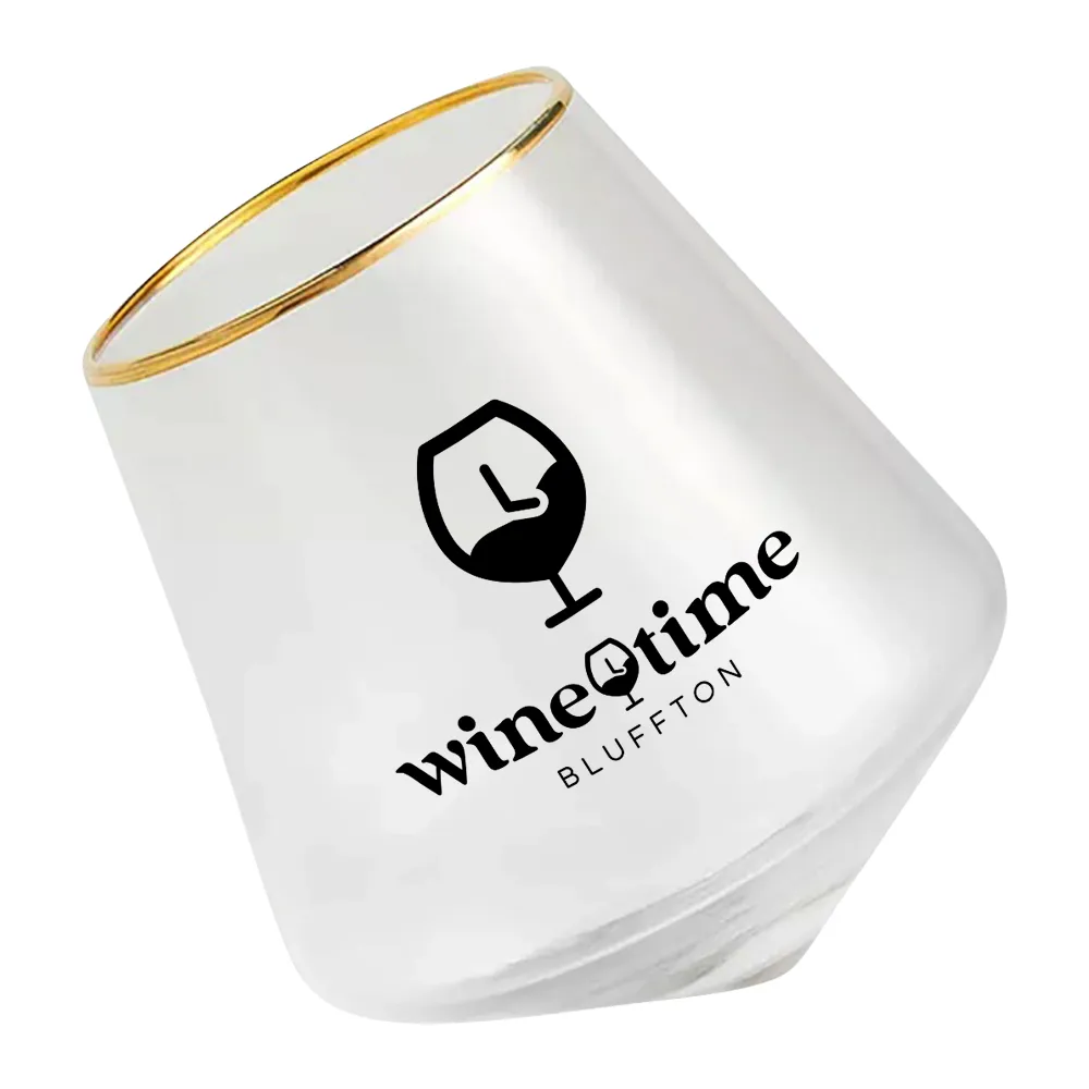 10oz. Gold Rimmed Tilted Bourbon 2