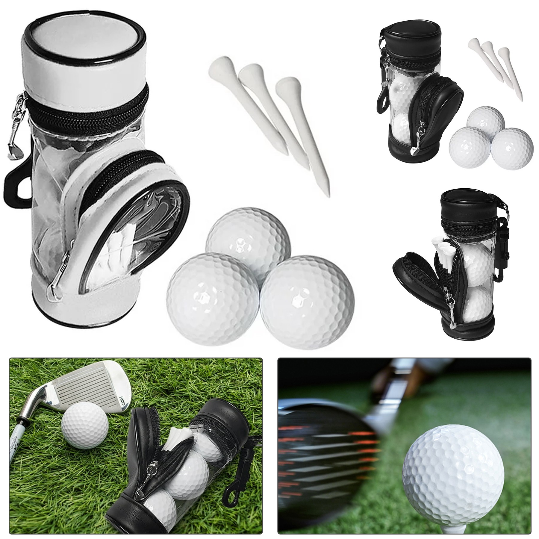 Mini Golf Ball Bag Tee Pack