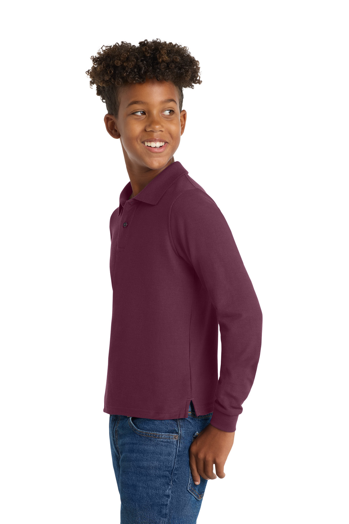 Port Authority Youth Long Sleeve Silk Touch Polo. Y500LS 25