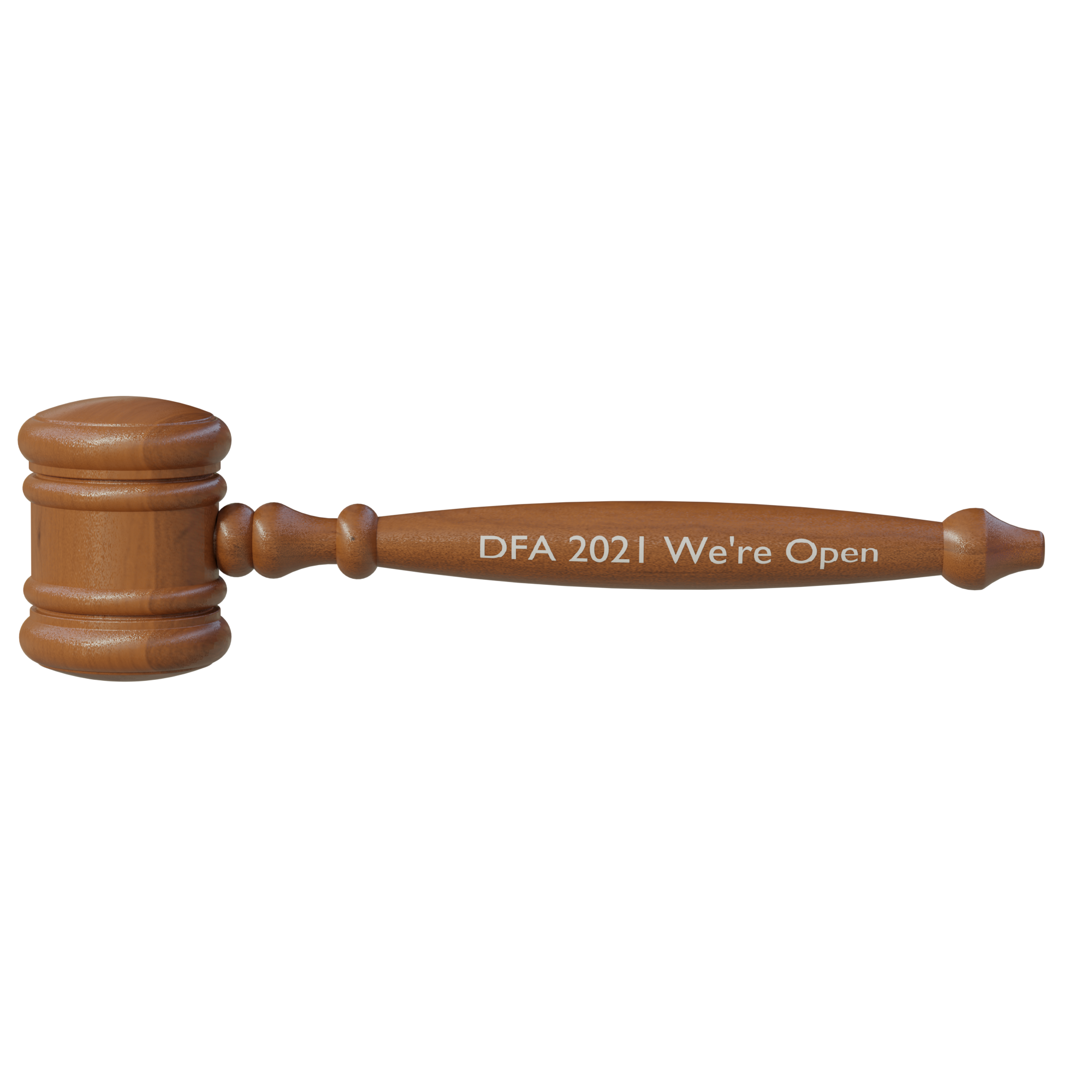 5" Walnut Finish Novelty Gavel with imprint 2