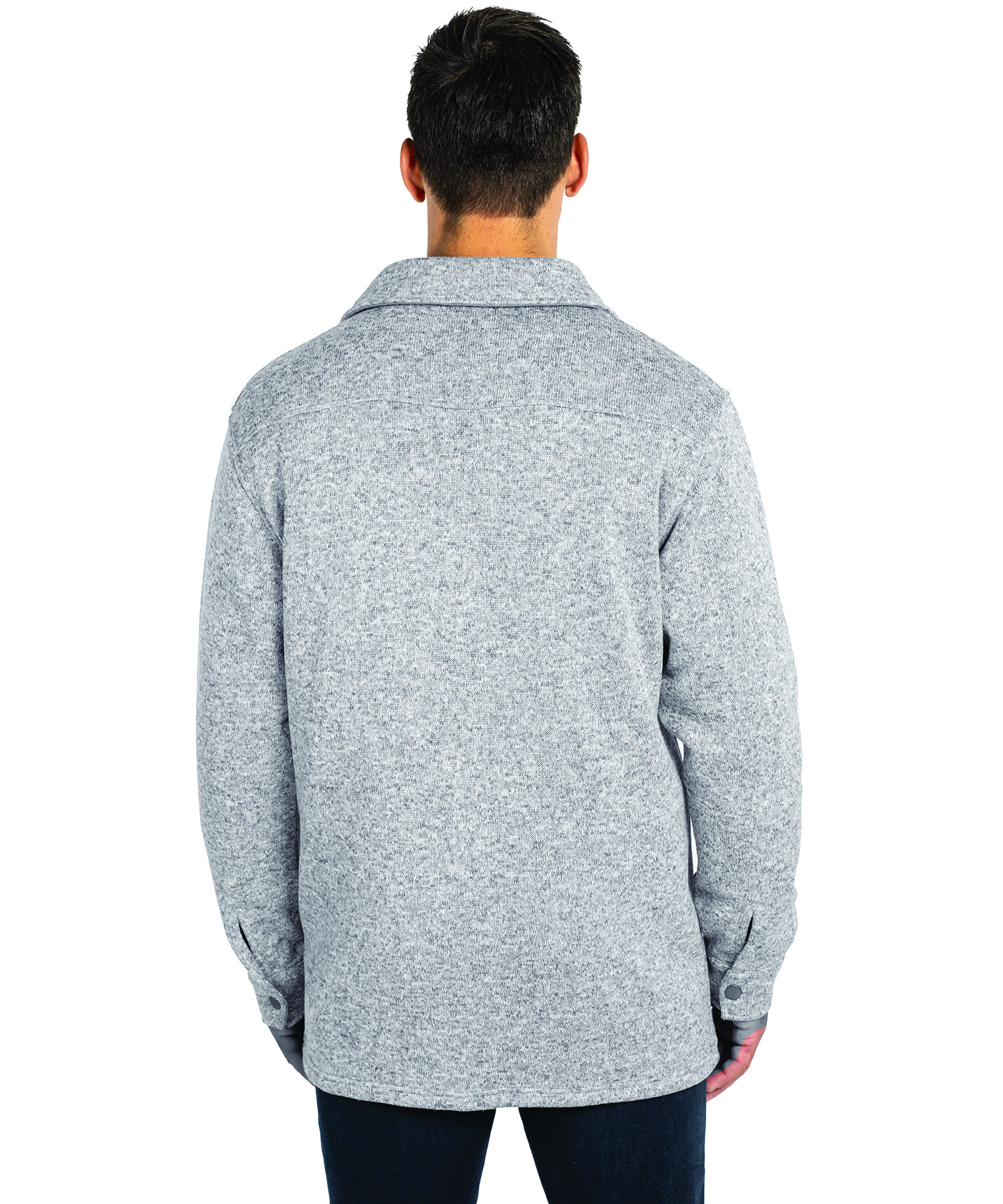Heathered Fleece Snap Shacket 95