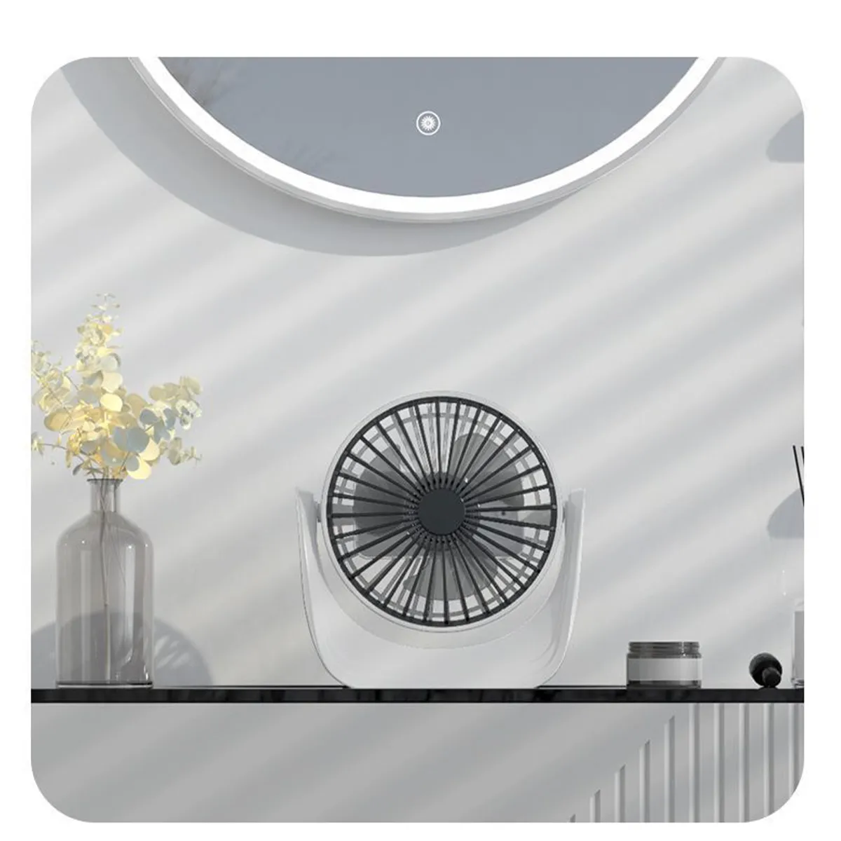 Camping Usb Mini Desktop Fan Rechargeable Long Battery 2
