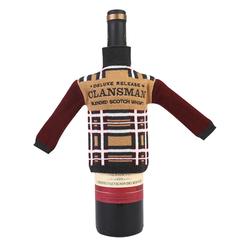 Knitted wine bottle cover 6