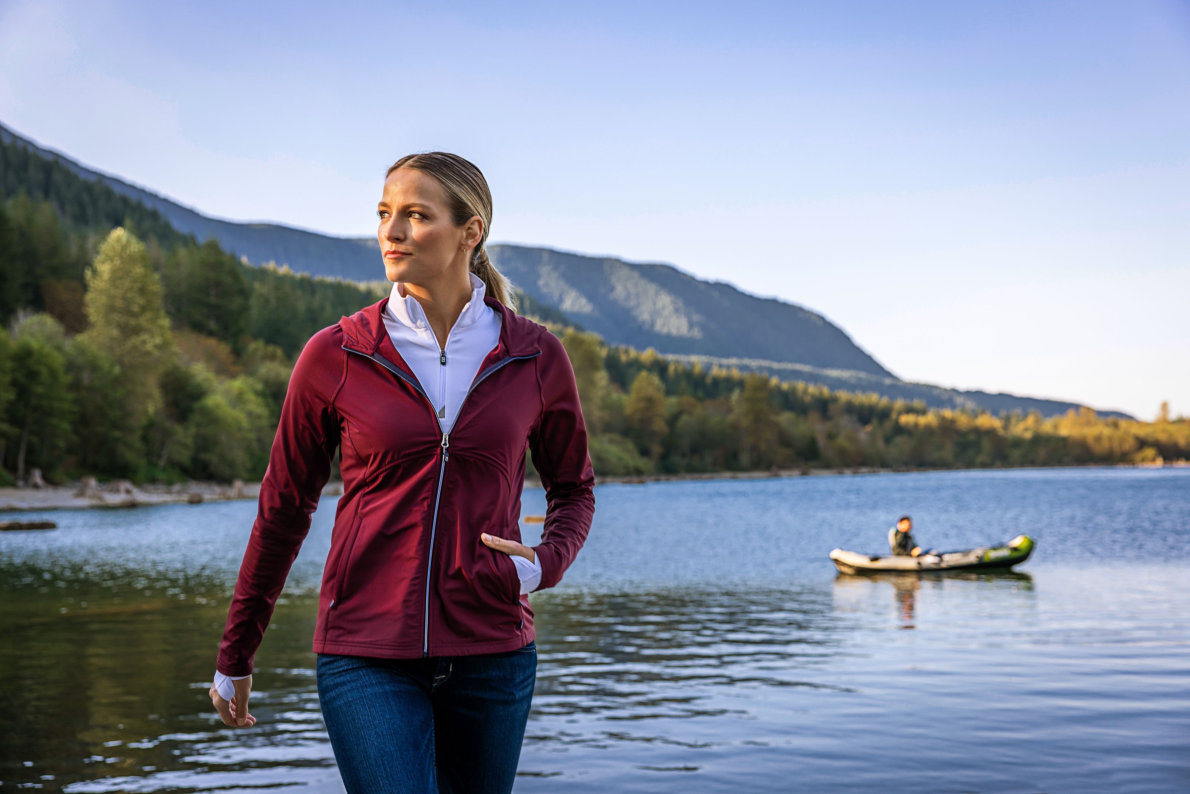 Cutter & Buck Adapt Recycled Soft Knit Stretch Womens Hybrid Full Zip Jacket 16