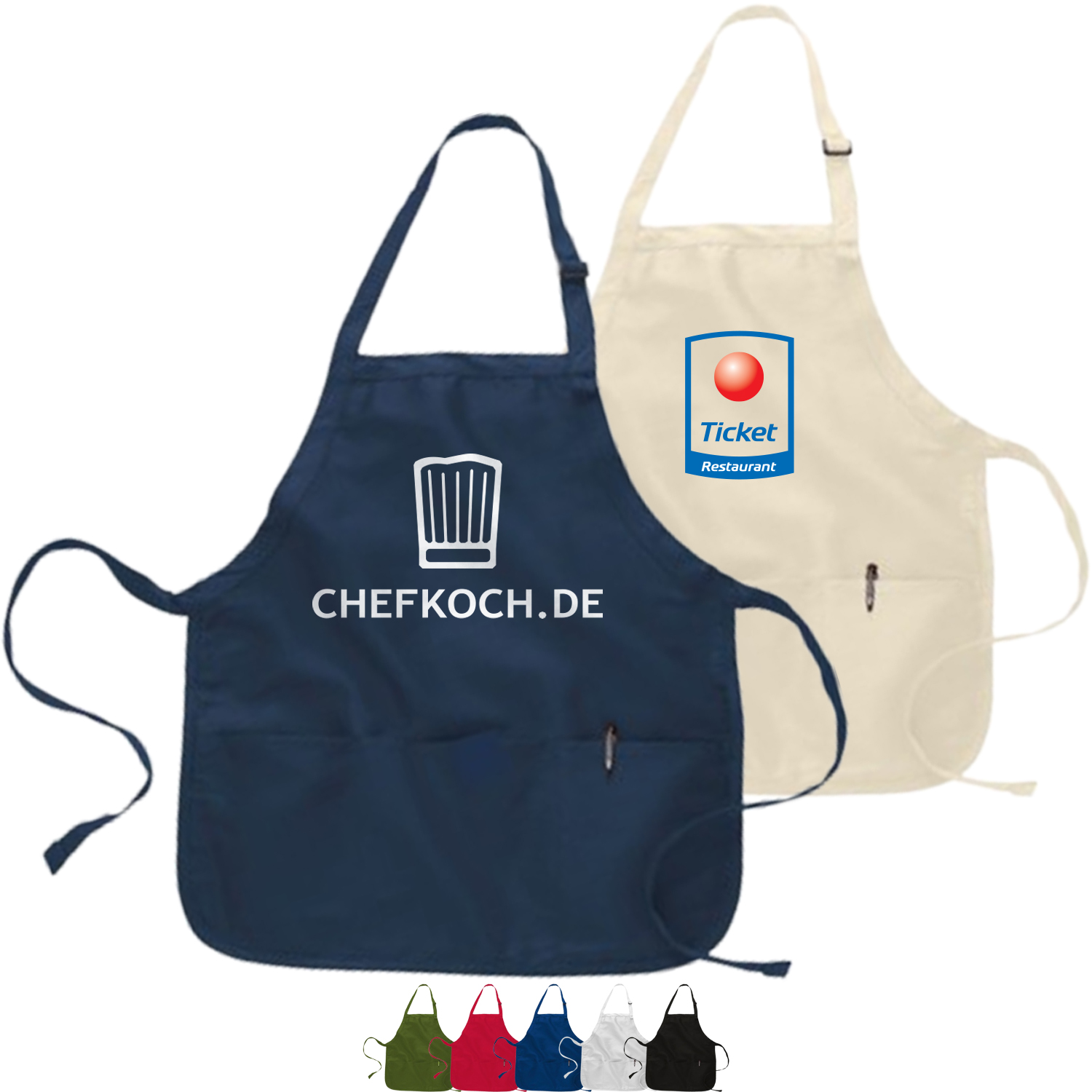 3-Compartment Pouch Medium Adjustable Apron USA Decorated (22" x 24") 1