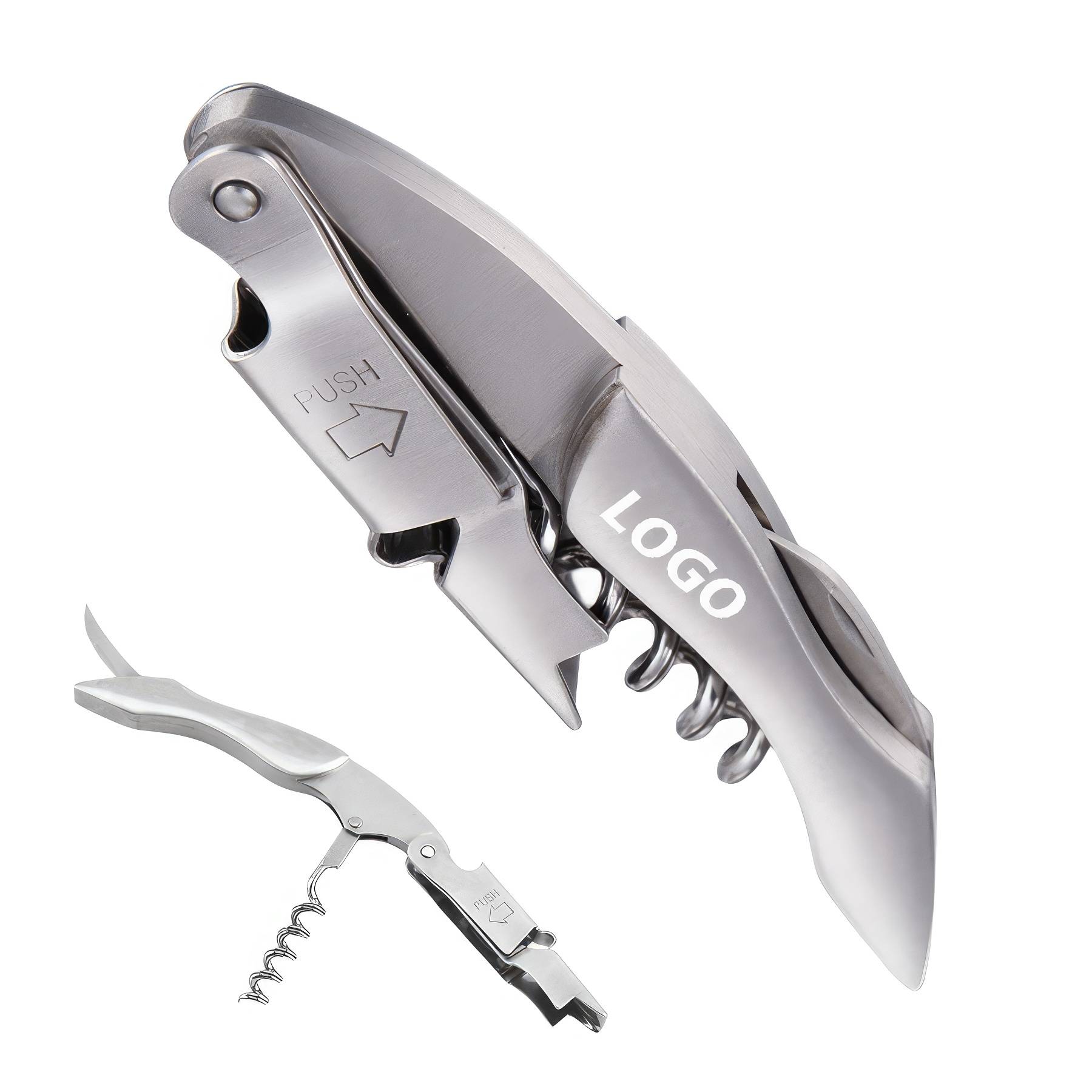 Custom Stainless Steel Waiter Corkscrew Wine Openers 2