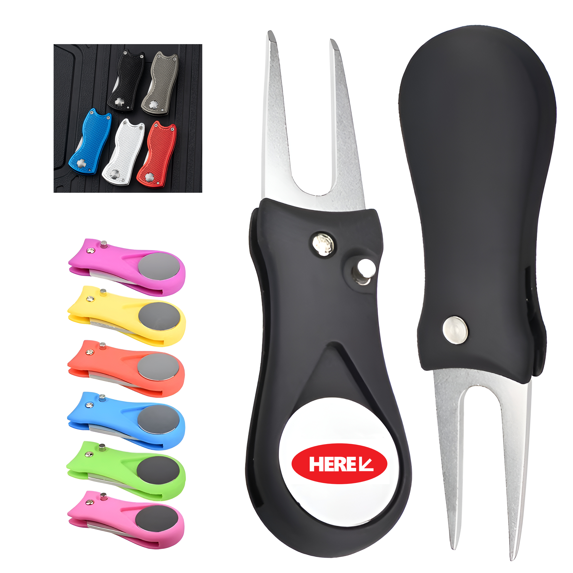 Folding Golf Fork Divot Tool 2